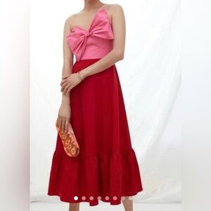 Anthropologie Hutch Bow strapless dress nwt